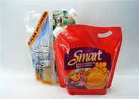 Transparent Liquid Spout Bag For Beverage / Energy Drink Packaging