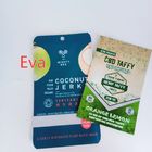 Mylar Zipper Custom Printed Snack Bags Pure Plastic For Coconut Jerk / Dried Fruit
