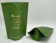 Customer ' S Logo Gold Green Stand Up Pouch With PET / AL / PE  Material
