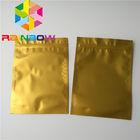 Glod Color Snack Bag Packaging , Zipper Stand Up Bags For Protein Powder / Dry Nut