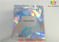 Stand Up Laser Cosmetic Packaging Bag Hologram Laminated Materials With Zipper