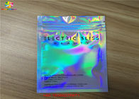 Stand Up Laser Cosmetic Packaging Bag Hologram Laminated Materials With Zipper
