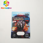 Rhino 69 / 7 Capsule Sex Pills Blister Card Packaging Matte / Glossy Surface Finish