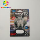 3D Rhino Blister Card Packaging Rhino 12 Rhino 11 Mens Sexual Supplements For Boosting Libido