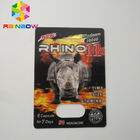 3D Rhino Blister Card Packaging Rhino 12 Rhino 11 Mens Sexual Supplements For Boosting Libido