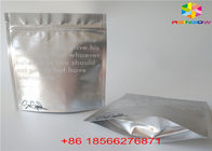 Glossy Silver Stand Up Pouch Aluminium Foil Packaging Bag Clear Plastic Material