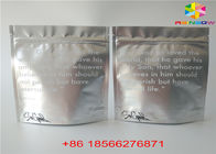 Glossy Silver Stand Up Pouch Aluminium Foil Packaging Bag Clear Plastic Material
