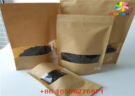 Reusable Customized Paper Bags Food Pouch Stand Up k Smell Proof With Window