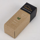 Eco Friendly Cosmetic Embossed Packaging Paper Box Brown Kraft Paper Cbd Oil Bottle Applied