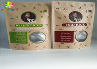 Kraft Customized Paper Bags Nut Craft Sugar Snack Food Window Packaging k
