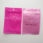 Resealable Cosmetic Packaging Bag Pink Eyelash Earrings Necklace Jewelry Zipper Pouch