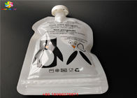 Reusable Liquid Spout Bags , Stand Up Pouches With Cap Doypack Foil Juice Spout