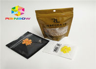 CMYK Printing Heat Seal Packaging Bags , Smell Proof Stand Up Zipper Pouch Bags