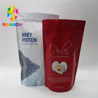 Zipper Reclosable Plastic Pouches Packaging Double Sided Matte Gold Flat Food Safe Bags