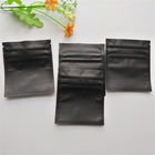 Child Proof Mylar Zip Lock Bags Plastic Matte Black Gummy Candy Weed Packaging