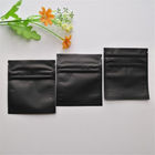 Child Proof Mylar Zip Lock Bags Plastic Matte Black Gummy Candy Weed Packaging