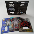 3D Card Blister Pack Packaging Custom Printed Paper Card Rhino 7 Jaguar 30000 Sex Pill Pack