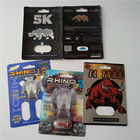 3D Card Blister Pack Packaging Custom Printed Paper Card Rhino 7 Jaguar 30000 Sex Pill Pack