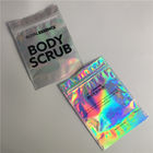 Self Adhesive Foil Pouch Packaging Metallic Label Sticker Holographic Iridescent Bag For Edible Glitter / Shimmer