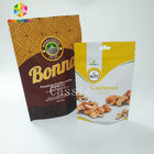 Food Snack Bag Packaging Zipper / Euro Hole For 500g Peanut Cookie Packaging