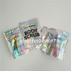 Gravure Printing Holographic Makeup Bag , Customized  Stand Up Pouches With Zipper