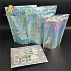 Metallic Label Sticker Holographic Foil Packaging Bags Self Adhesive For Edible Glitter / Shimmer