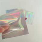 Rainbow Packaging Sealed Plastic Bags Heat Sealed Mini Transparent Holographic Jewelry Pouch