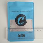 Customized Foil Pouch Packaging 1/8oz 3.5 Grams Cookies Bag With Window / Zipper