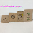 PE Coated k Packing Bags Paper Sachet Pouch Customized Size Kraft Bags For Coffee / Tea / Snack