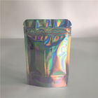 Mylar Foil Pouch Packaging Plastic Hologram Zipper Bag Custom Printing With Clear Window