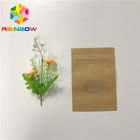 Three Side Sealed Kraft Stand Up Zipper Pouch Bags For Dried Fruit Packaging