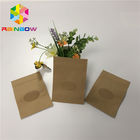 k Stand Up Customized Paper Bags Round Window Reusable For Snack Packaging