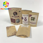 Doypack Laminated Aluminum Foil Zip Kraft Paper Pouches For Packaging Rice Body Scrub