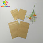 Reusable Kraft Paper Bags Three Side Heat Seal Packaging For Cosmetics Sample Packet