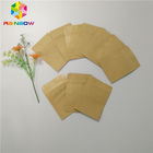 Three Side Sealed Kraft Customized Paper Bags Foil Lined Organic Roasted Coffee Packing
