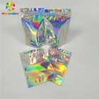 Resealable Cosmetic Packaging Bag Foil Hologram Mylar k Pouch With Easy Tear
