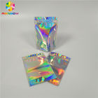 Resealable Cosmetic Packaging Bag Foil Hologram Mylar k Pouch With Easy Tear