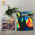 Zipper Plastic Mylar Foil Cosmetic Packaging Bag Hologram Laser Holographic Stand Up Type