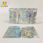 Clear Window Cosmetic Packaging Bag Customized Printing Plastic Hologram Mylar Pouch