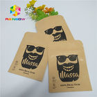 Brown Kraft Paper Heat Seal Packaging Bags Customized Size For Cookie / Coffee Beans