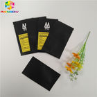 Small Black Color Stand Up Zipper Pouch Three Side Sealed Aluminum Mylar Foil
