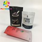 Gravure Printing Stand Up Zipper Pouch Bags Tear Notch Line Zip Lock Laminated Foil