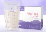 Double Stand Up Zipper Pouch , Heat Seal Packaging Bags Breast Milk Storage