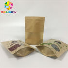 Kraft Paper k Stand Up Pouches Aluminum Foil Self Stand Moisture Proof For Nut Snack