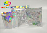 printing zipper plastic mylar foil k packaging hologram laser holographic stand up zip pouch bag for gift/bottles