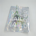Holographic Laser Aluminium Foil Bag Custom Logo Printing Zipper Top For Eyelash