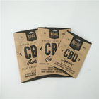 Resealable Plastic Pouches Packaging CBD Eco Friendly Kraft Paper Bags Aluminum Foil Inside