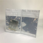 Small Foil Pouch Packaging Gold Silver Foil Zip Lock Bag With One Side Clear