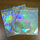 Zip Lock Sock Aluminium Foil Pouch Clothes Packaging Clear Front Hologram Bags