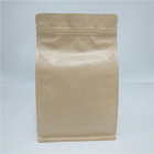 Aluminum Foil Side Gusset Recycled Kraft Paper Coffee Bag Doypack Flat Bottom Pouch